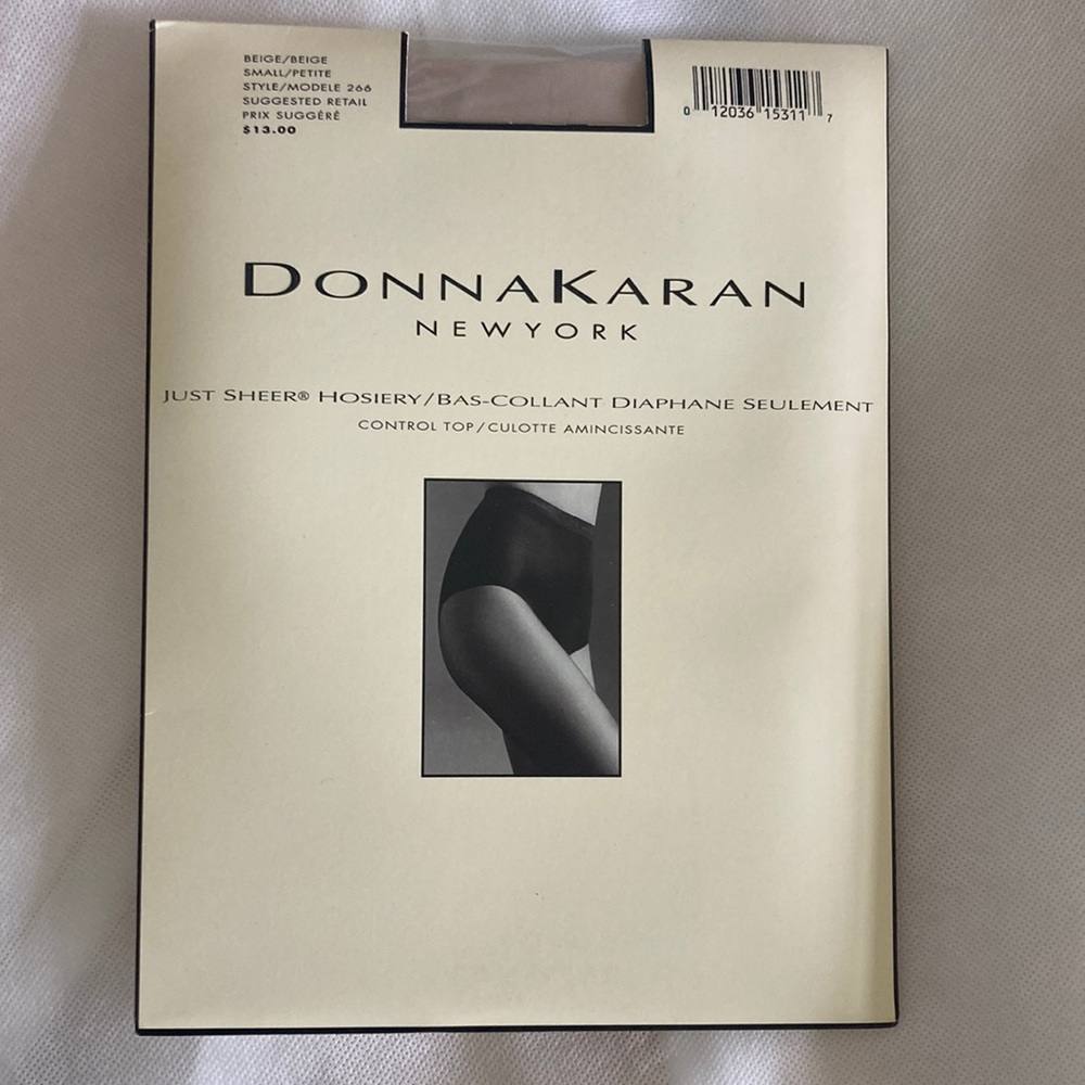 NEW DONNA KARAN SHEER BEIGE TIGHT vintage